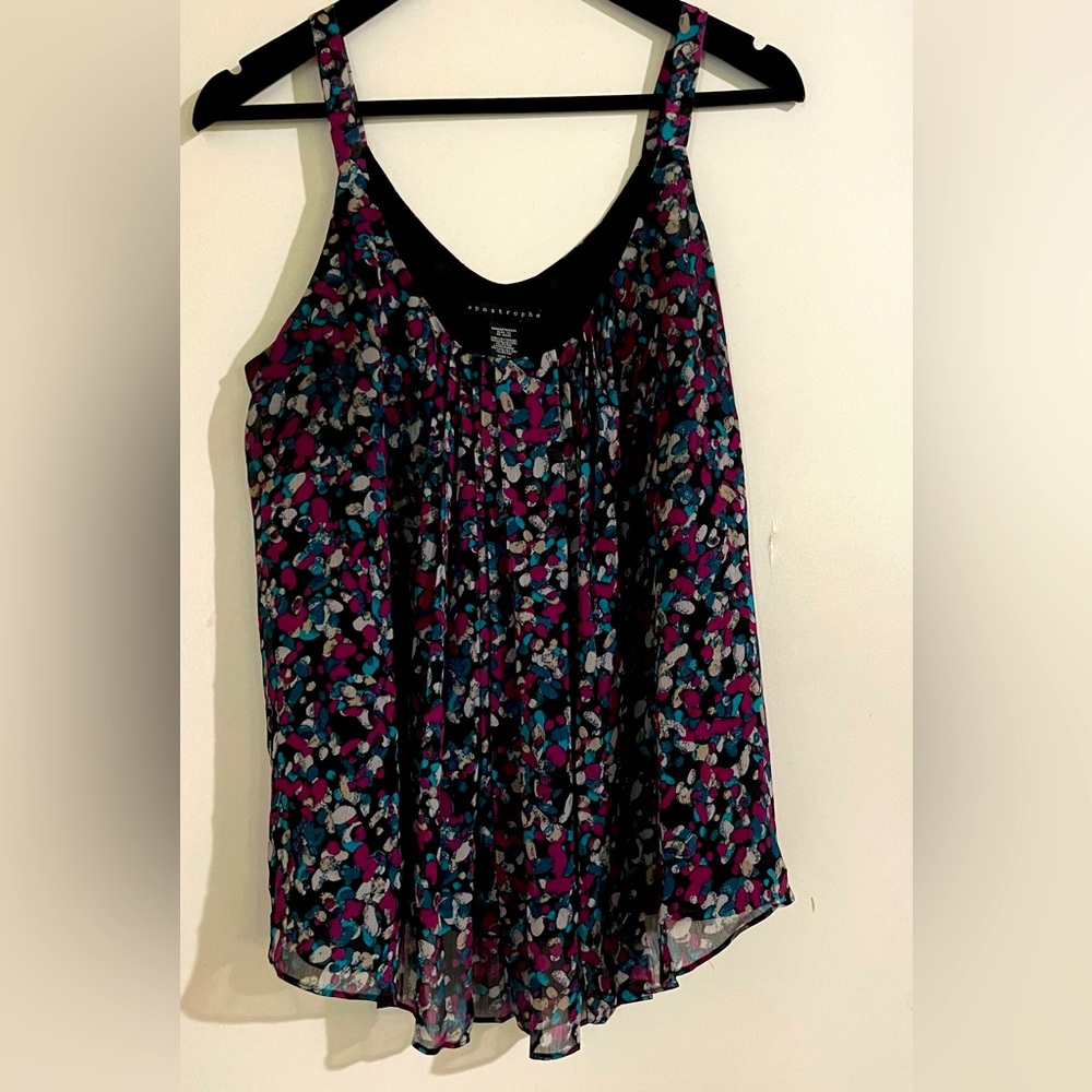 Floral Print Multi Color Tank Top